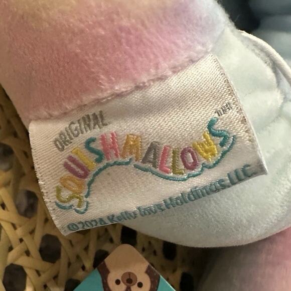 Original Squishmallows Kids Slippers 13/1 Unicorn Pastel Tie Dye Plush Jazwares - Picture 5 of 8